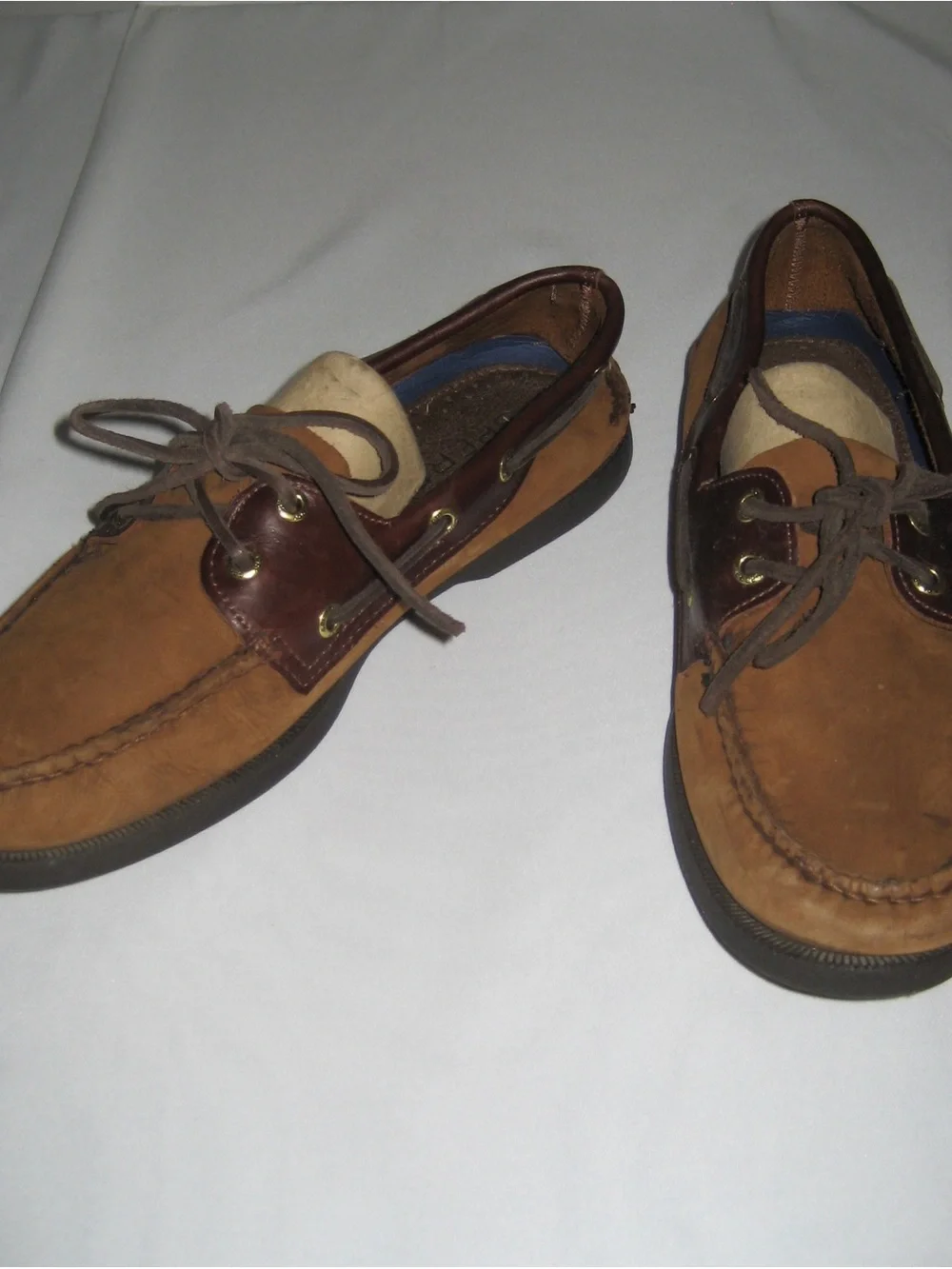 Sperry Two-Tone Tan and Dark Brown Men's Boat Shoes